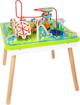 Small Foot 11434 Table de Jeu Parc d'attractions 3 en 1, en Bois, multifonctionnelle, à partir de 1 an Toys, Multicolore, Grand