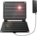 FlexSolar 10W Portable Solar Chargers 5V USB Small Power Emergency ETFE Panels Foldable IP67 Waterproof Camping Hiking Backpacking for Phones Fans Flashlight Watches Small Power Banks Battery Packs