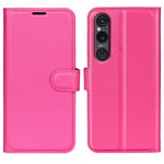 Sony Xperia 1 VI Fodral Litchi Magenta