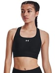 UNDER ARMOUR Women's Crossback Longline Sports Bra - Black/White, Black/Multi, Size Xs, Women