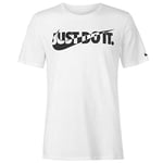 Nike Garçon Just Do It Blkd Swsh Qt T-shirt Enfant T Shirt, Blanc, M EU