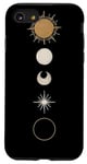 iPhone SE (2020) / 7 / 8 Minimalist Celestial Art Golden, Sun Full Moon Case