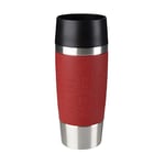 EMSA 513356 Travel Mug Insulated Drinking Cup with Quick Press Closure, 360 ml, red