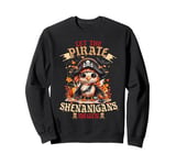 Let The Pirate Shenanigans Begin Bird Halloween Pirate Gifts Sweatshirt