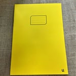 Ulearn A4 10mm Squared Exercise Book 70gsm white Paper Yellow Cover Maths orDraw