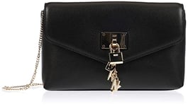 DKNY Women Shoulder Bag Crossbody, Black/Gold, Medium