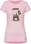 Super.Natural T-Shirt imprimé à Manches Courtes pour Femme avec Laine mérinos XL Fairy Tale Melange/MillitaryCamping Jar