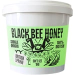 Black Bee Honey - Pure Spring British Soft Set Raw Honey, Creamy with a Light Sweetness, Unprocessed, Single Source from Hive to Jar, Never Blended - Delicious on Toast, Soothing in Drinks, 1Kg Tub