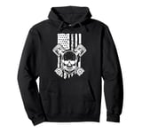 Born For A Purpose, To Ride it. USA American Flag Motorcycle Pullover Hoodie