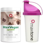 MaxiNutrition Max Vegan Vegan Protein 420g Chocolate BB DATE 09/24 + Pink Shaker