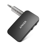 Anker Soundsync Récepteur Audio Bluetooth 5.0 - Kit Mains Libres pour Musique avec Micro, câble AUX, couplage avec 2 appareils en même Temps, 12h d'autonomie - pour Voiture et chaînes stéréos