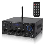 Hifi Bluetooth Amplificateur 1000W,2Ch,12 V / 220 V,Mini Récepteur Amplificateur Audio Stéréo Bluetooth