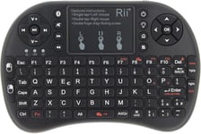 Mini I8 + Sans Fil + Bluetooth (Disposition Italienne), Mini Clavier Rétro-Éclairé Avec Pavé Tactile, Compatible Avec Smart Tv, Tv, Tablette, Smartphone, Console, Pc, Fire Tv, Raspberry