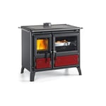 Cuisinière à bois raccordable - la Nordica Milly 8.7 kW Bordeaux