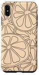 Coque pour iPhone XS Max Silhouette de couleur orange clair motif agrumes