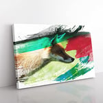 Big Box Art Red Fox (1) V2 Canvas Wall Art Print Ready to Hang Picture, 76 x 50 cm (30 x 20 Inch), Multi-Coloured