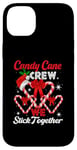 Coque pour iPhone 14 Plus Pyjama assorti en forme de cœur de canne à sucre d'orge de Noël