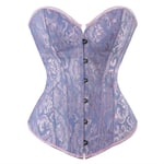 ZXF Bustiers et Corsets Femme Femmes Corsets et Bustiers Jacquard Brocade Corset Lingerie (Color : Blue, Size : 5XL-Large)