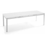 Table de jardin extensible en aluminium blanc