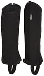 HKM Reitletten Aus Nubukimitat Mit Elastikeinsatz Bottes d'équitation Homme, Noir, 6