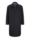 JACK & JONES Men's Jorpilo Mac Coat, Black, XL