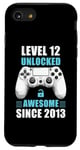 iPhone SE (2020) / 7 / 8 12 Birthday Video Gamer Level 12 Unlocked Awesome Since 2013 Case