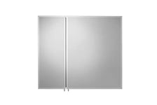 Croydex WC101669 Halton Single Door Bi View Aluminium Cabinet with Hang N Lock Fitting System, 76 x 66 cm, Silver