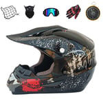 IURIMA Full Face Motorcycle Helmet Off-Road Adult Full Face Dirt Bike Helmet,Youth Motocross BMX MX ATV Dirt Bike Helmet for Men Women DOT Approved ((57-58) S)