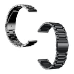Ticwatch / Samsung Gear S3 Classic / Huawei Watch GT klockarmband i rostfritt stål - Svart