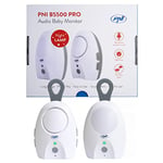 PNI Audio Baby Monitor B5500 Pro sans Fil, interphone, avec veilleuse, Fonction Vox et Pager, sensibilité du Microphone réglable