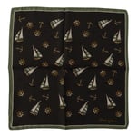 Dolce & Gabbana Mens Multicolor Printed DG Logo Square Handkerchief - Multicolour Silk - One Size