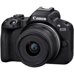 Canon EOS R50 Mirrorless Camera with 18-45mm Lens - No Adapter