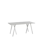 HAY - Loop Stand Table with Support Grey 160 x 77,5 cm - Matbord - Leif Jørgensen - Grå