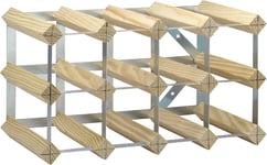 Maison & White Wood & Metal Wine Rack | 4X2 Industrial Rack | 10-12 Bottle Capac