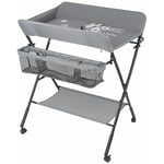 Sifree - Table a langer pliable bebe, gris