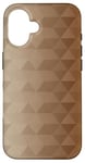 Coque pour iPhone 16 Polygone géométrique beige marron dégradé de couleur