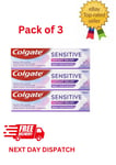 Colgate Sensitive Instant Relief Enamel Repair Toothpaste 75ml x 3