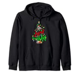 Go Jesus Its Your Birthday Christmas Tree Zip Hoodie