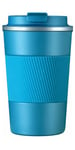 SLOSH Mug Isotherme Tasse Thermos Café Thé à emporter Double Paroi Acier Inoxydable Tasse de voyage Chaud Froid (Bleu, 380ml)