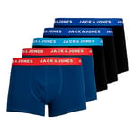 JACK & JONES Mens Jaclee Trunks 5 Pack Boxer, Blue, XXL UK