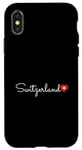 Coque pour iPhone X/XS I Love Switzerland Proud Swiss Pride Travel Matching