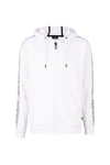 Joop Mens Zip Up Front Hoodie - White Viscose/Polyester - Size Small