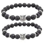 Auxere Double Owl Armbånd Stein KXD0128 - Herre