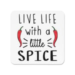 Live Life With A Little Spice Chilli Fridge Magnet Spicy Food Love Hot Funny