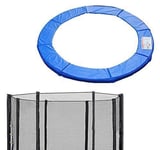 HOMCOM 13FT TRAMPOLINE PAD THICK SURROUND FOAM PADDING + SAFETY NET Blue