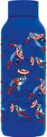 Quokka Bouteille isotherme en acier inoxydable Solid Ultramarine 510 ml Captain America Retro Comic