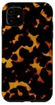 Coque pour iPhone 11 Motif écaille de tortue exotique marron et orange