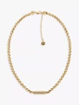 Tommy Hilfiger Crystal Pendant Snake Chain Necklace, Gold