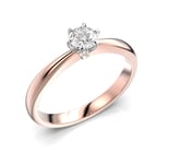 Festive enstens diamantring Classic 23 rosevitguld 0,30 ct 14-686-030-PV-HSI1