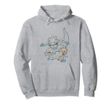 Rugrats Run From Reptar Tommy Chuckie Artline Chest Logo Pullover Hoodie